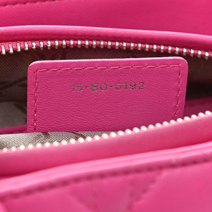 Christian Dior Lambskin Cannage Medium Lady Dior Fuchsia 7 of 13