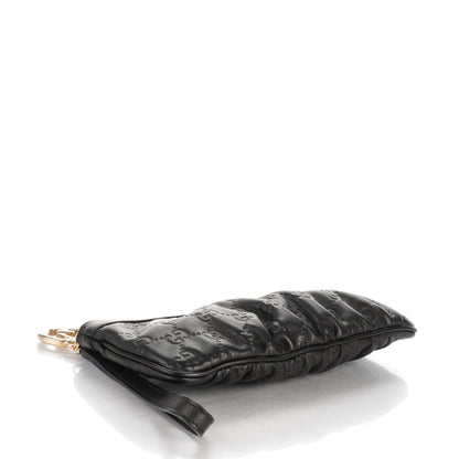 Gucci Guccissima Signature New Britt Wristlet Black 4 of 7