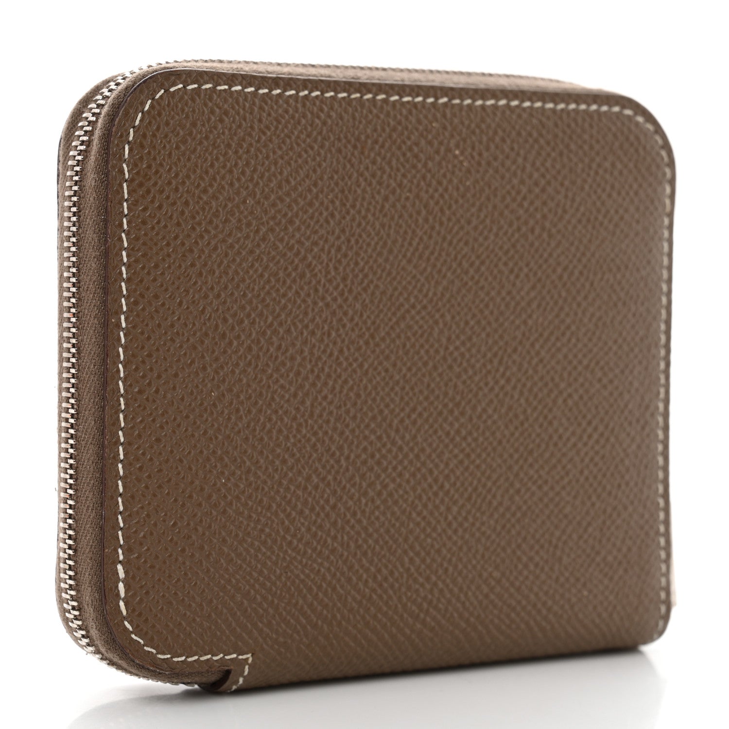 Hermes Epsom Silk'in Compact Wallet Etoupe 3 of 10