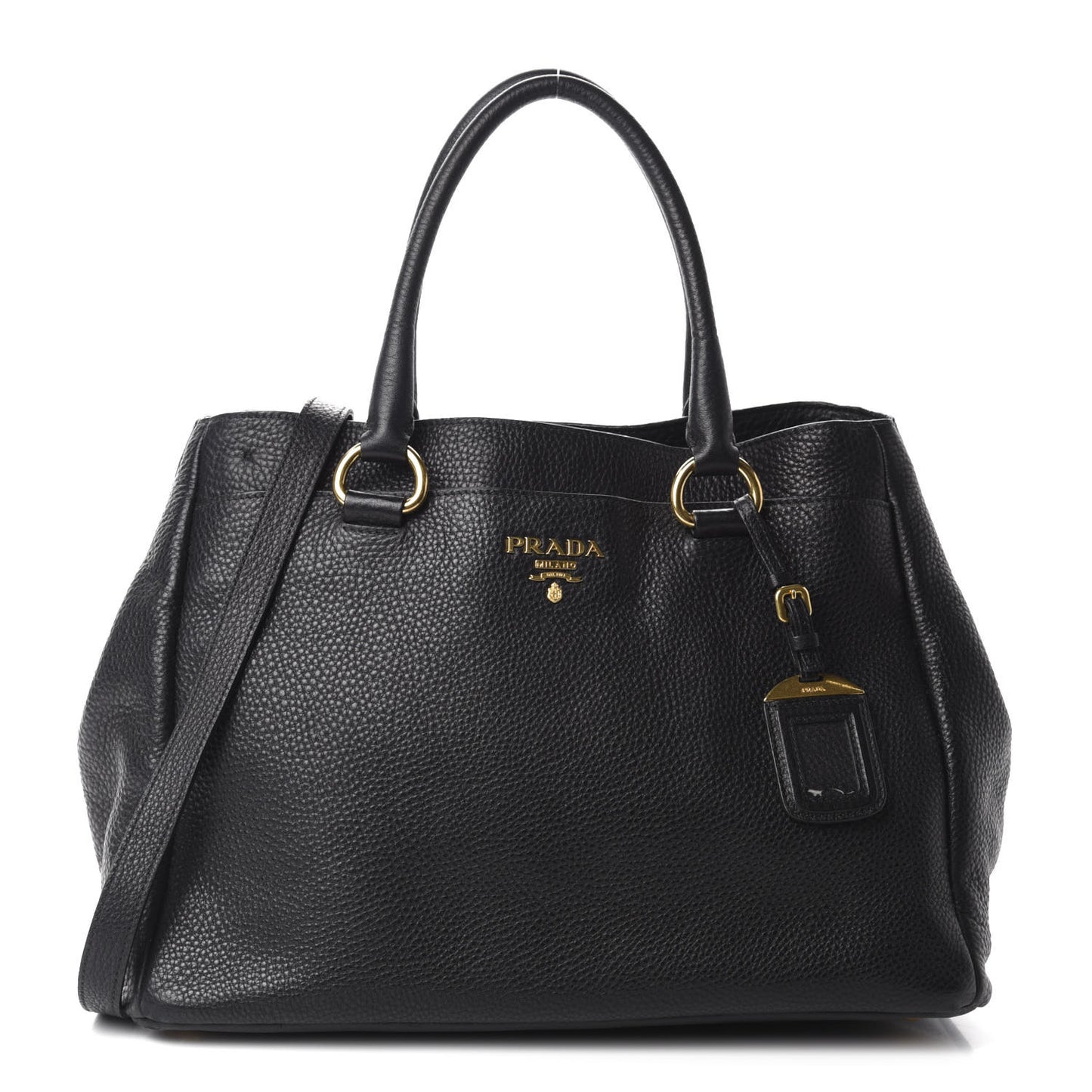 Vitello Daino Tote Black
