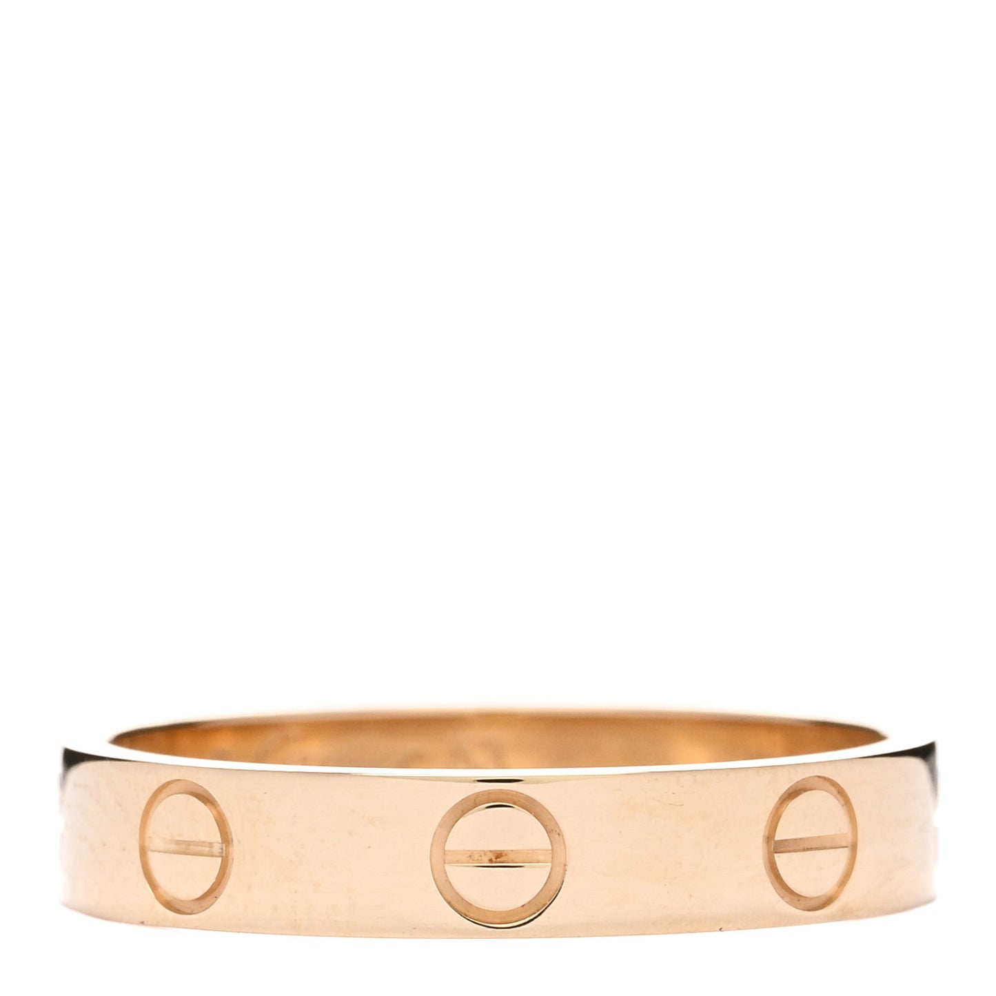18K Yellow Gold 3.5mm LOVE Wedding Band Ring 53 6.5