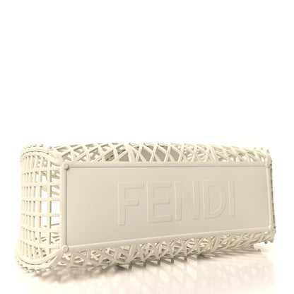 Fendi Recycled Plastic Vitello Liberty Matte Medium Fendi Basket White Ice 4 of 11