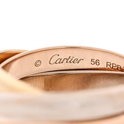 Cartier 18K Pink Yellow White Gold Classic Trinity Ring 56 7.5 4 of 6