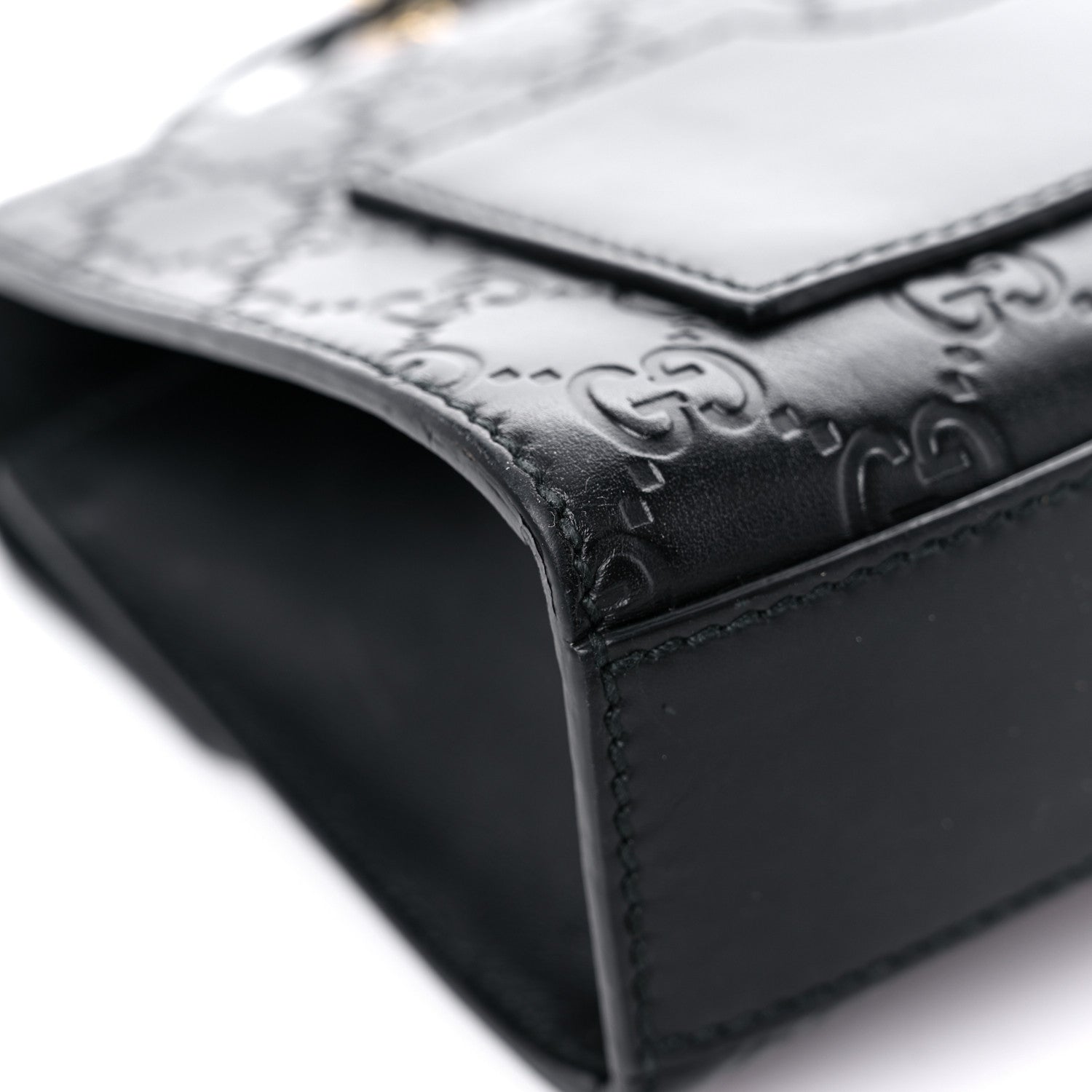 Gucci Guccissima Small Padlock Shoulder Bag Black 10 of 18