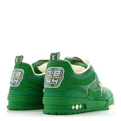 Louis Vuitton Calfskin Mesh Mens LV Skate Sneaker 7.5 Green 5 of 10