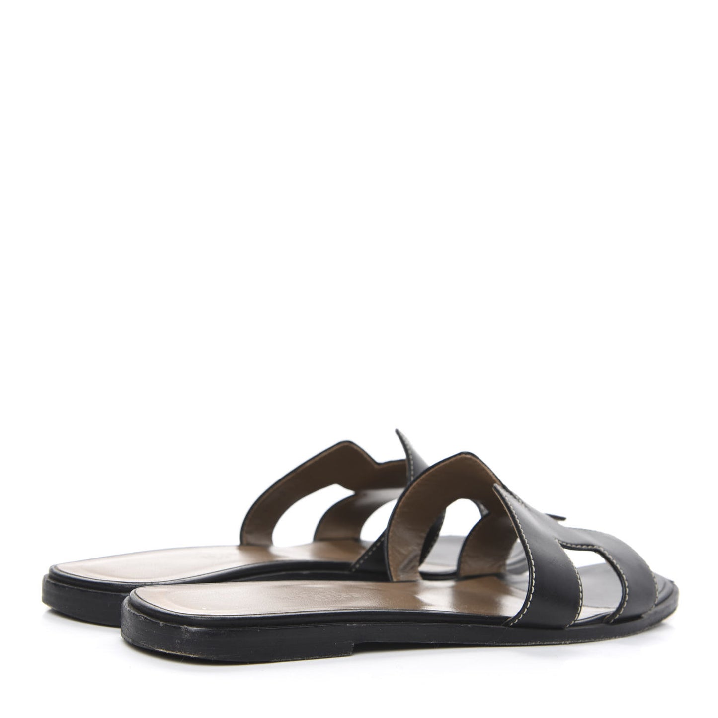 Box Calfskin Oran Sandals 37.5 Black