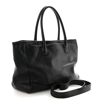 Chanel Calfskin Cerf Executive Shopper Tote Black 3 of 10