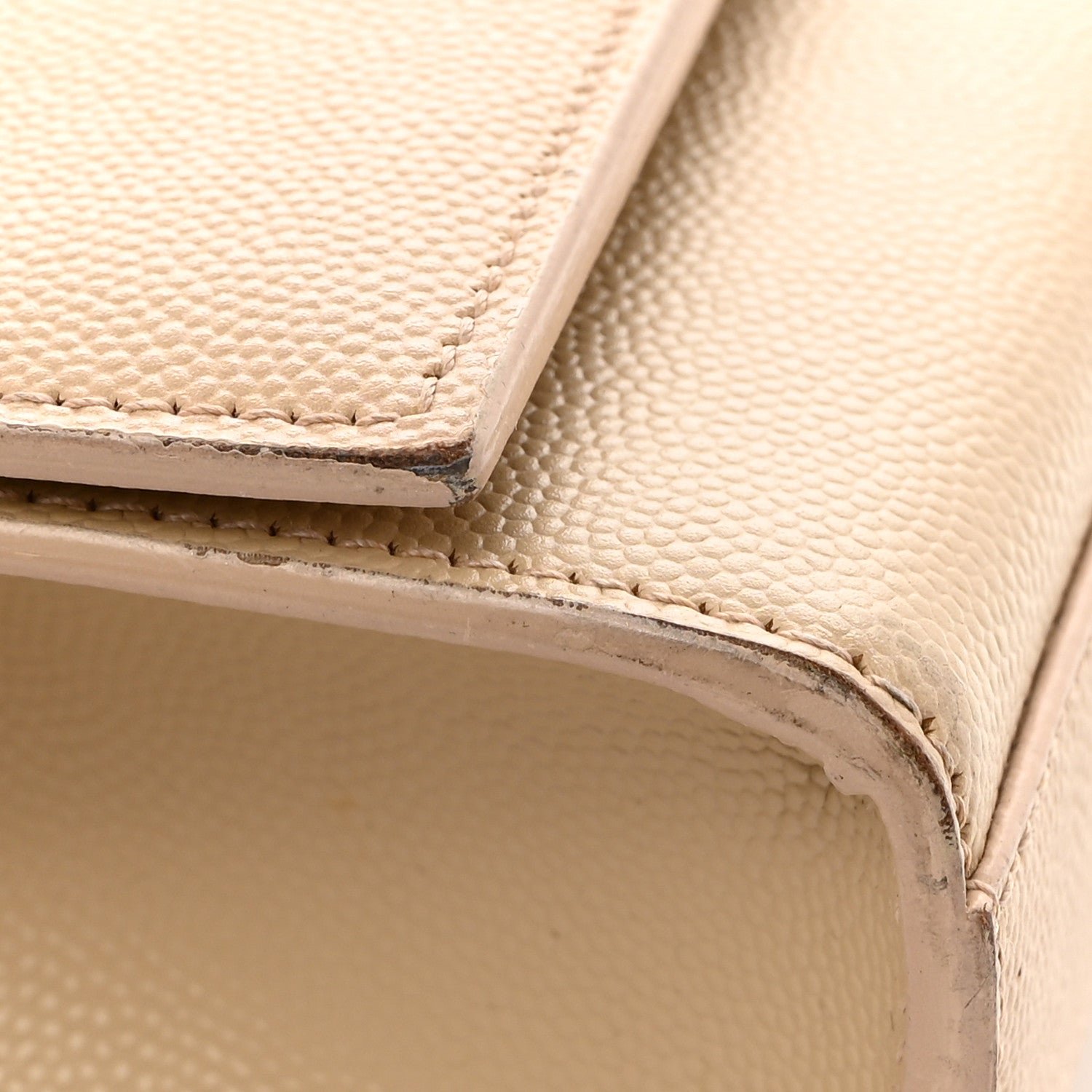 Saint Laurent Grain De Poudre Medium Monogram Kate Satchel Nude Powder 16 of 19