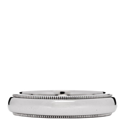 Tiffany Platinum 4mm Together Milgrain Wedding Band Ring  50 5.5 1 of 4