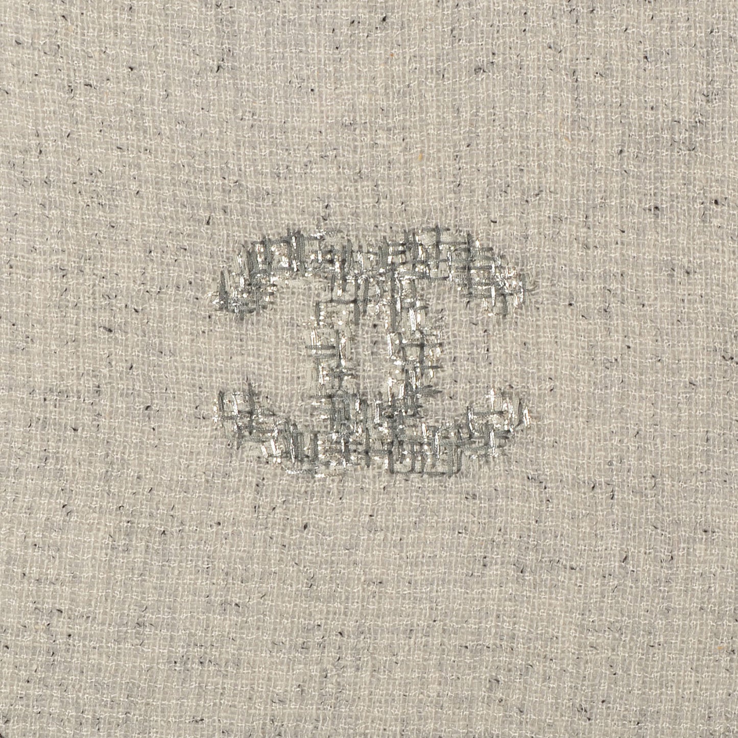 Wool Silk Cashmere CC Stole Grey