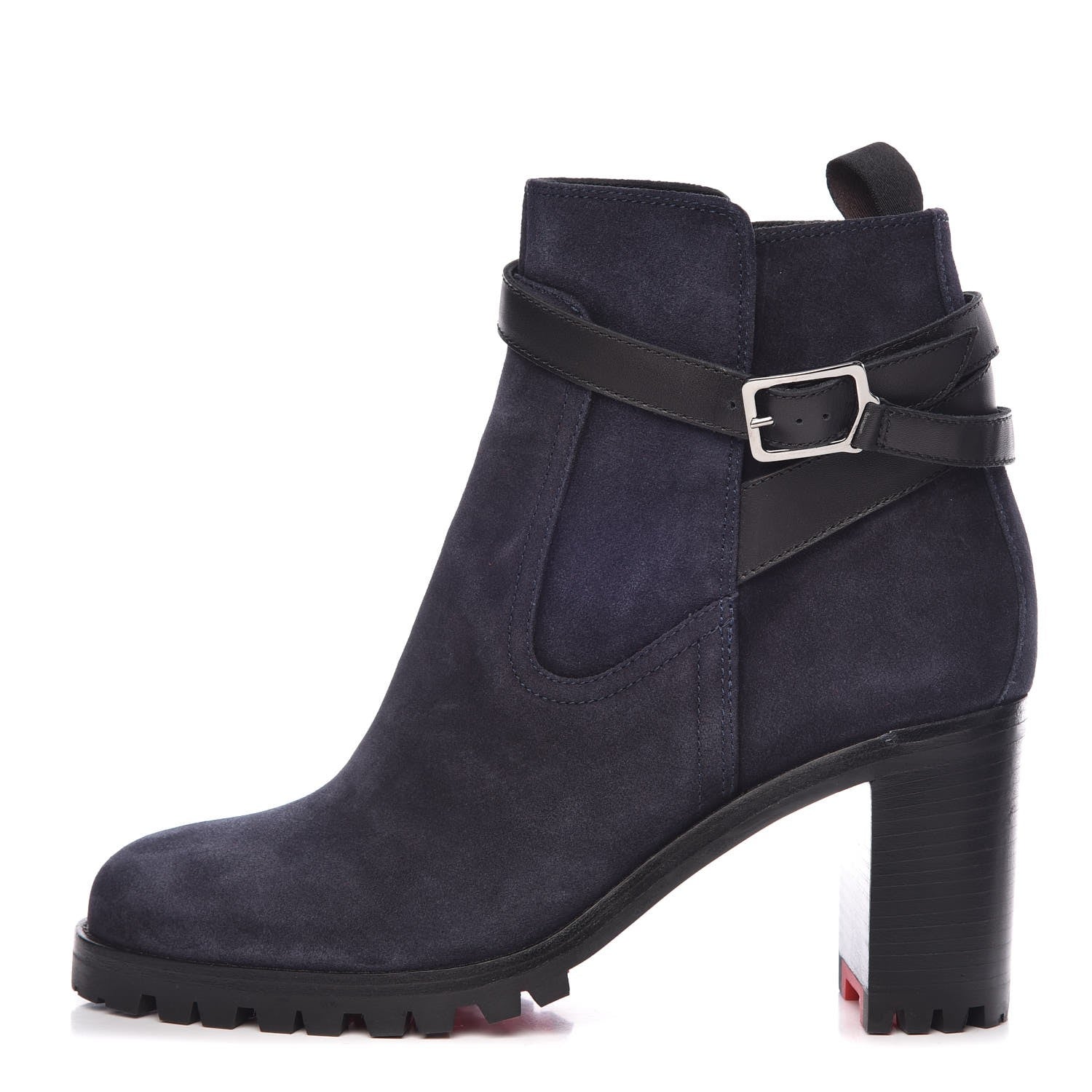 Christian Louboutin Crosta Wax Trapeurdekoi 70 Ankle Boots 38 Navy 1 of 7