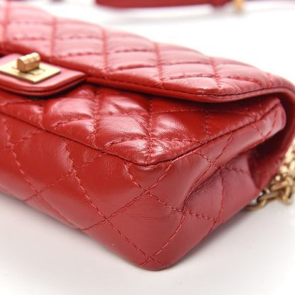 Chanel Aged Calfskin Quilted 2.55 Reissue Flap Belt Bag Red 10 of 10