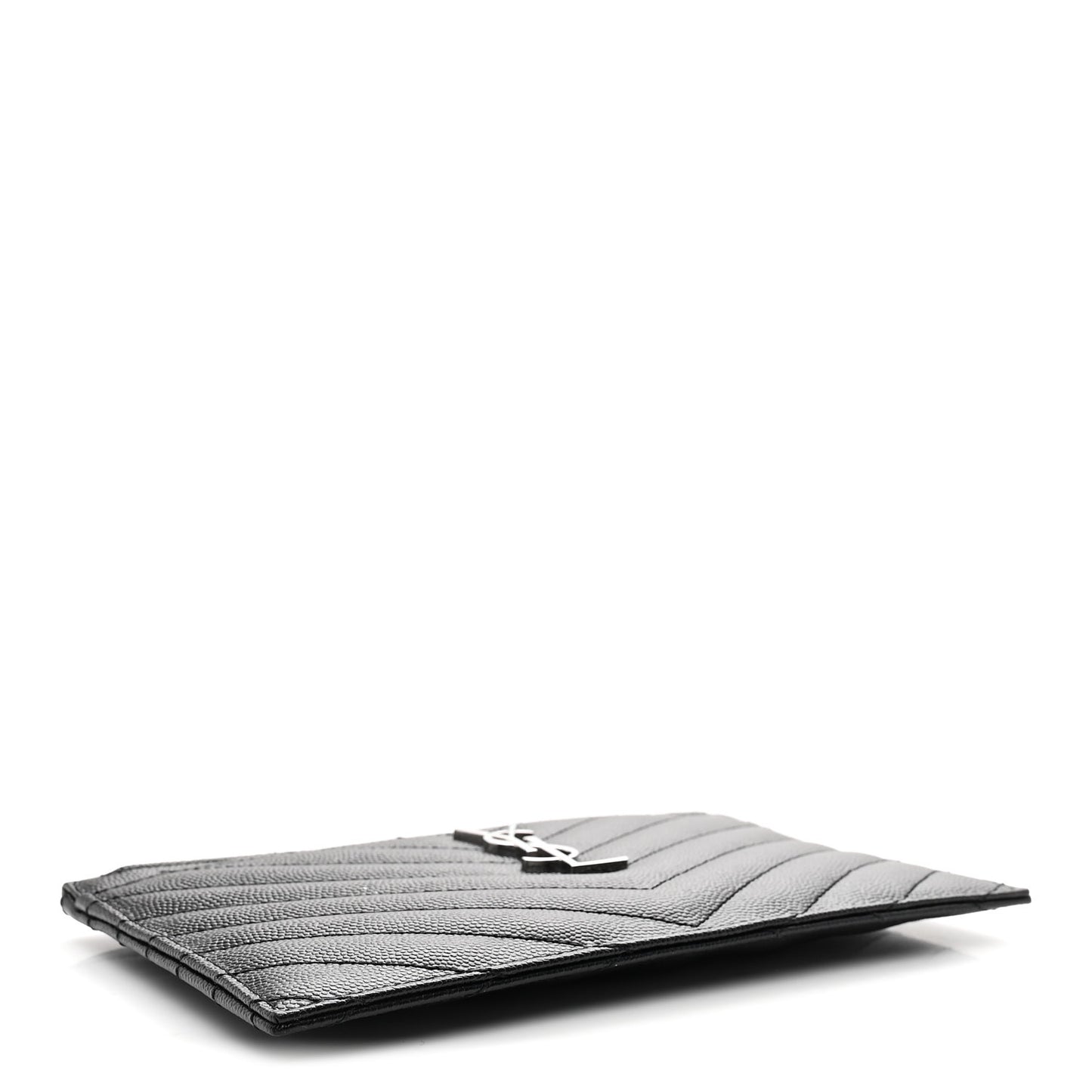 Grain De Poudre Chevron Monogram Bill Pouch Black