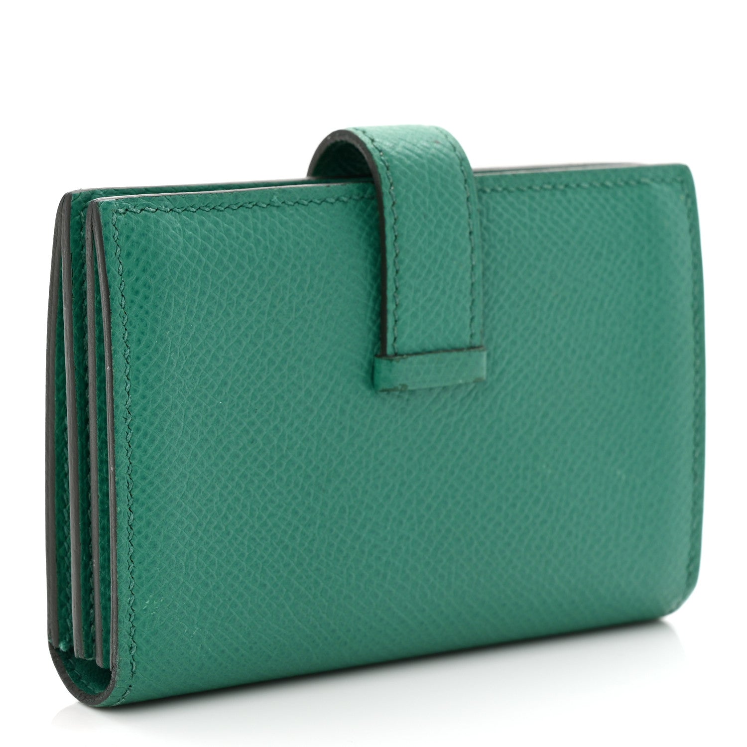 Hermes Epsom Bearn Card Holder Wallet Vert Jade 3 of 9