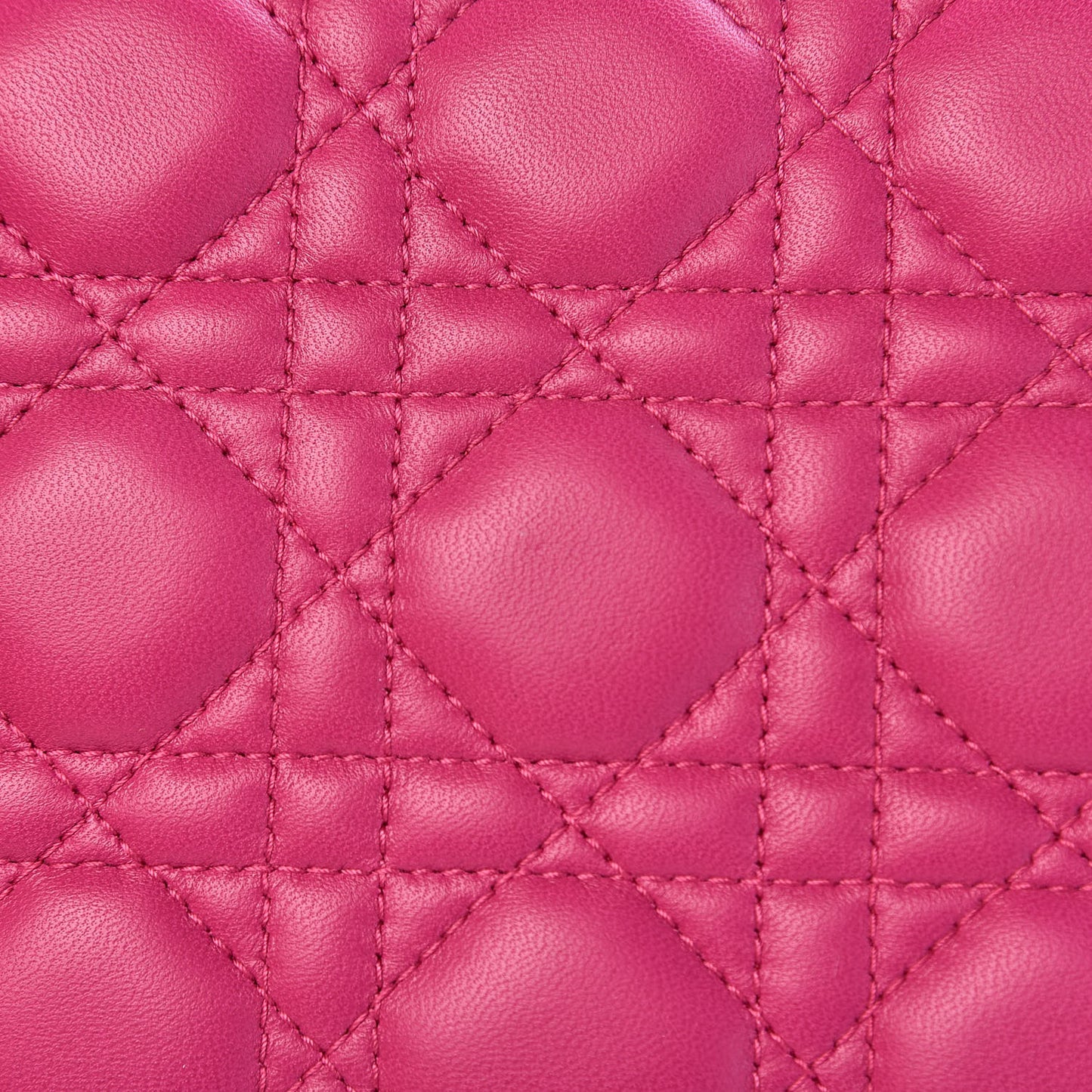 Lambskin Cannage Large Dioraddict Flap Fuchsia