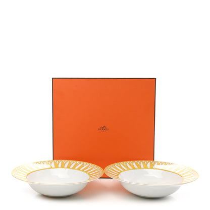 Hermes Porcelain Soleil d'Hermes Pasta Plate Set of 2 7 of 7