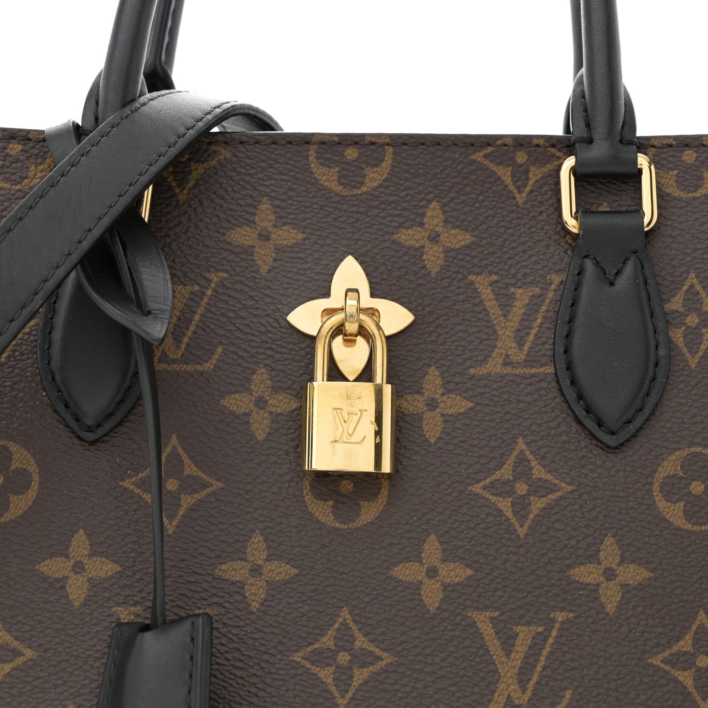 Monogram Flower Tote Black