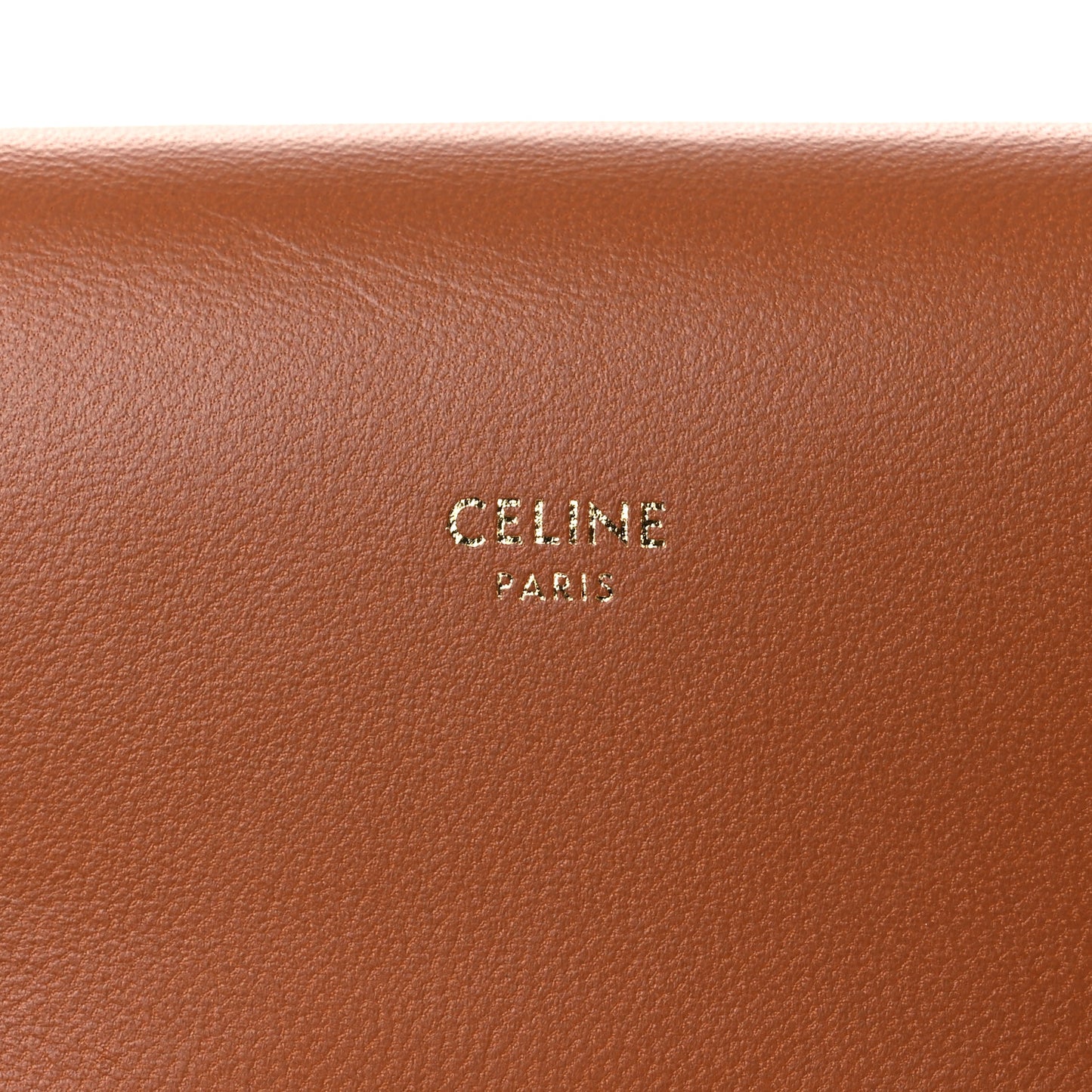 Triomphe Canvas Lambskin Phone Pouch With Flap Tan