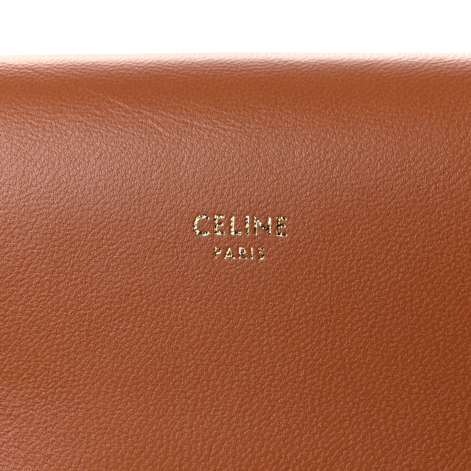 Celine Triomphe Canvas Lambskin Phone Pouch With Flap Tan 6 of 13