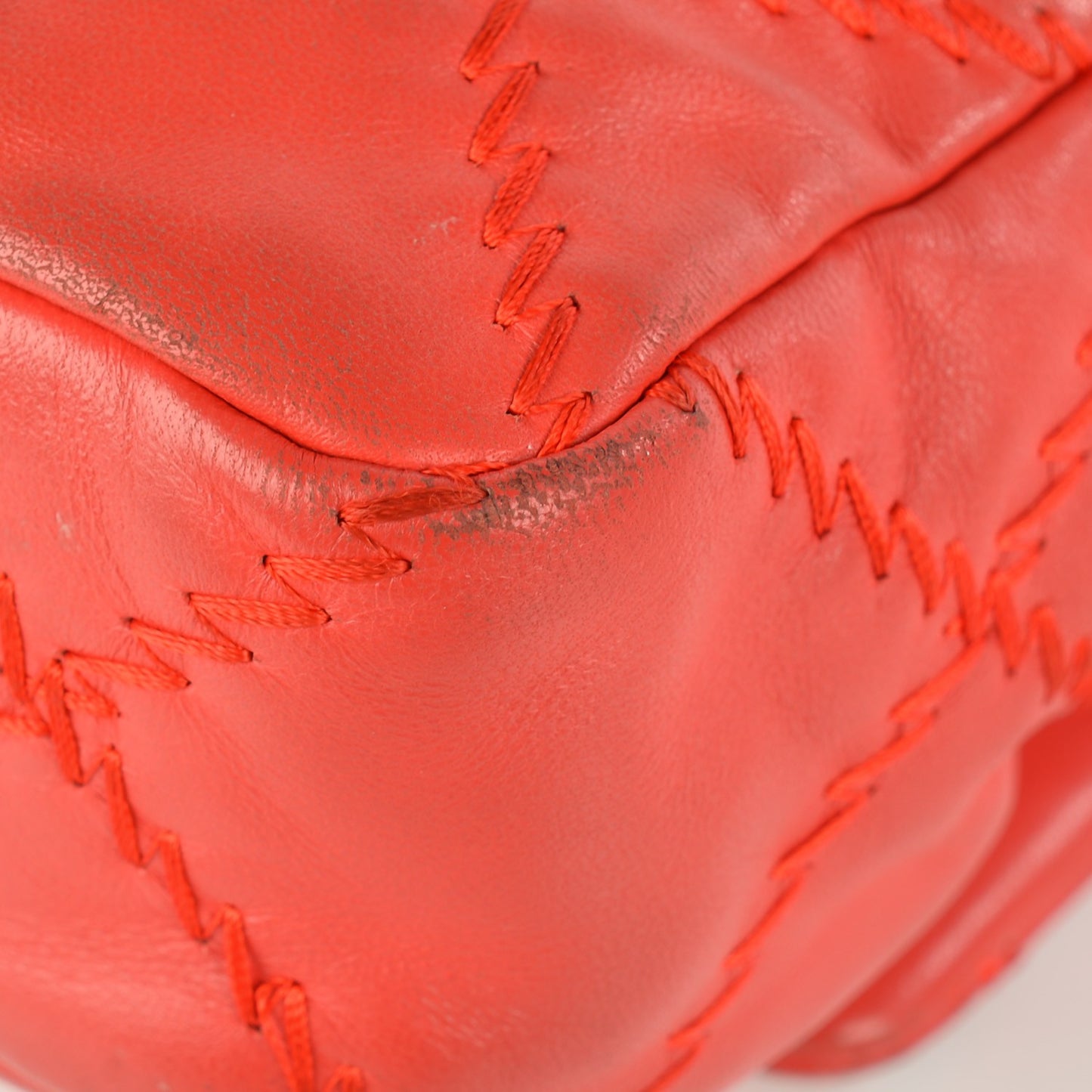 Calfskin Ultimate Stitch Flap Red