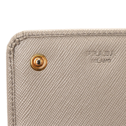 Prada Saffiano Metal Continental Flap Wallet Pomice 6 of 12