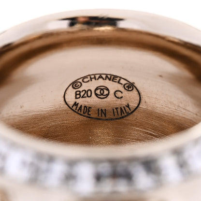 Chanel Crystal CC Ring 52 6 Gold 4 of 5