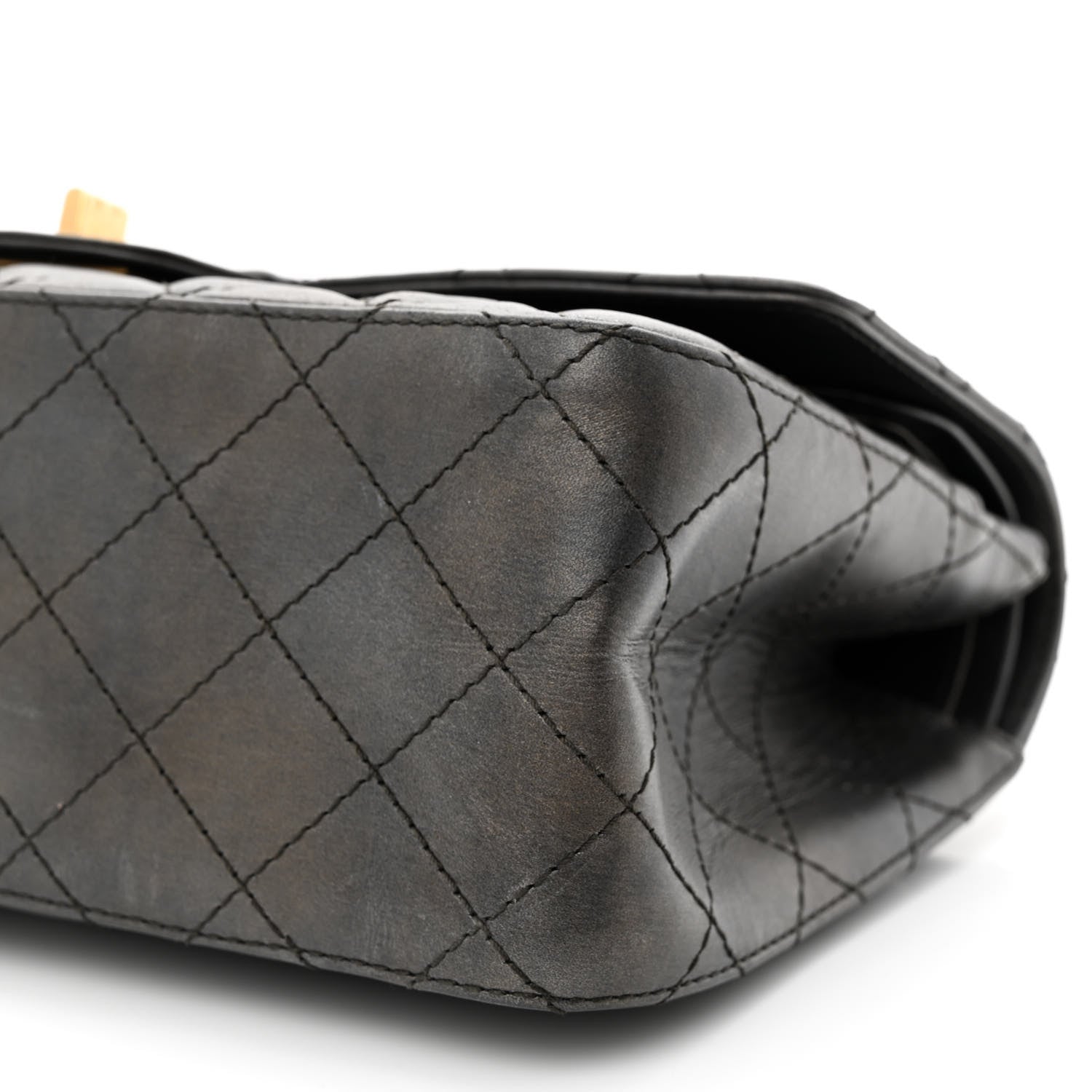 Chanel Metallic Calfskin Quilted 2.55 Reissue 226 Flap Charcoal 10 of 13
