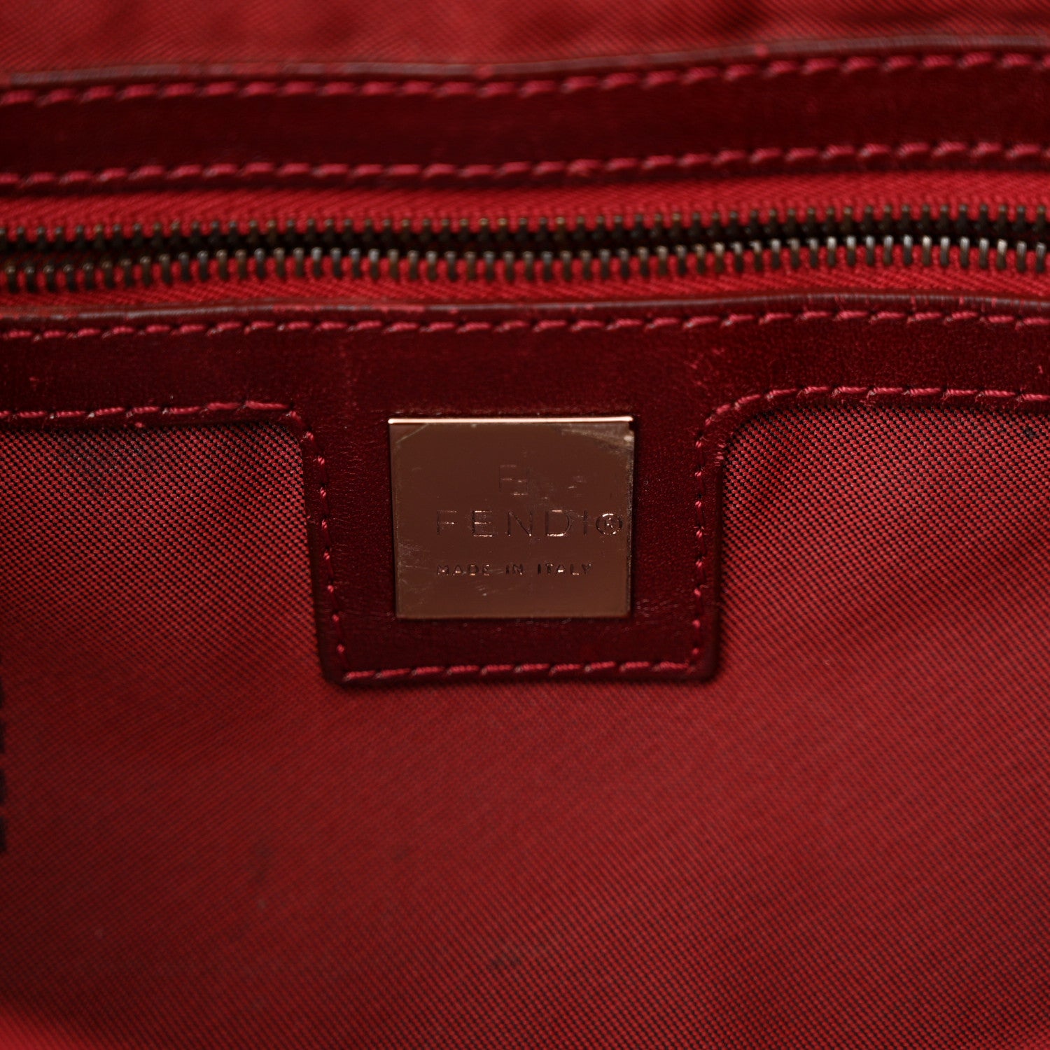 Fendi Corduroy Baguette Rosso 6 of 10