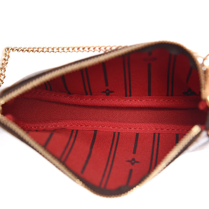 Louis Vuitton Damier Ebene Complice Trunks and Bags Mini Pochette Accessories Red 7 of 11