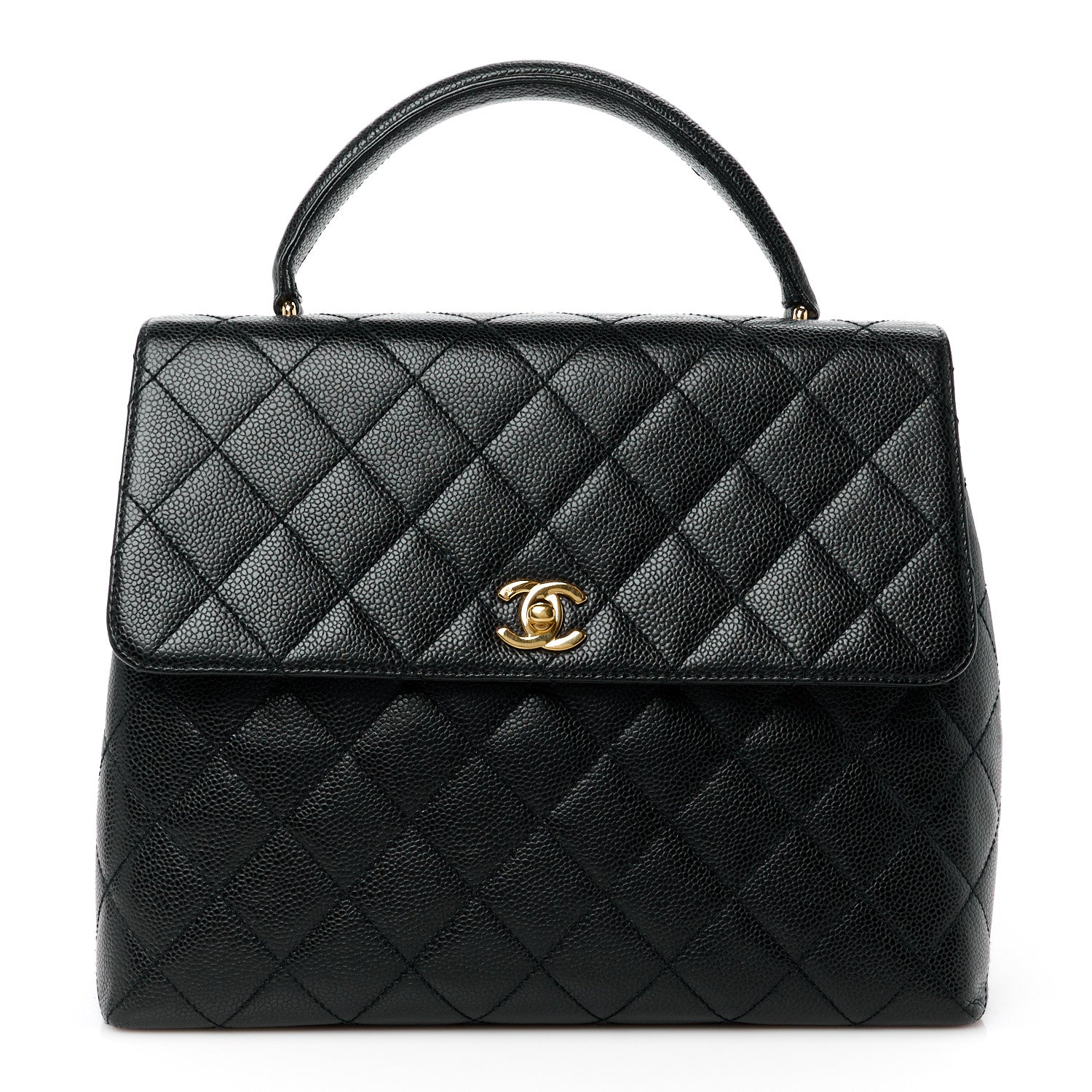 Chanel Caviar Quilted Jumbo Kelly Flap Black 1 of 13