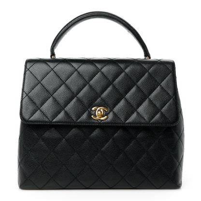 Chanel Caviar Quilted Jumbo Kelly Flap Black 1 of 13