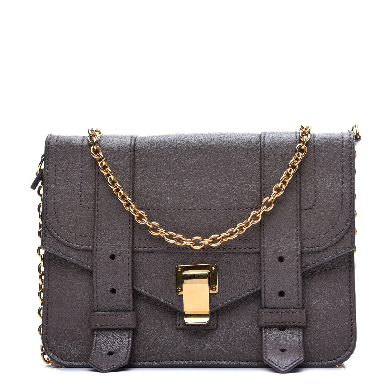 Proenza Schouler Lambskin PS1 Large Chain Wallet Smoke 1 of 11