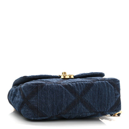 Chanel Denim Quilted Medium Chanel 19 Flap Blue 3 of 9