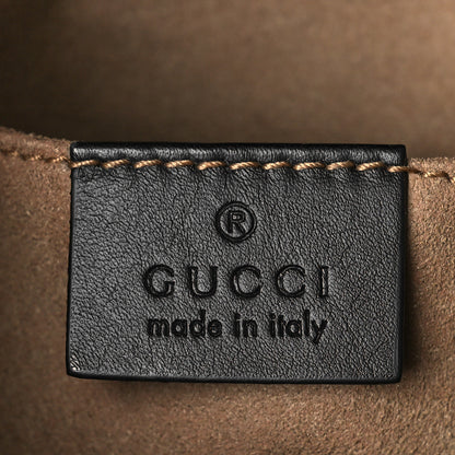 Gucci GG Supreme Monogram Calfskin Padlock Backpack Beige Cuir Black 6 of 9