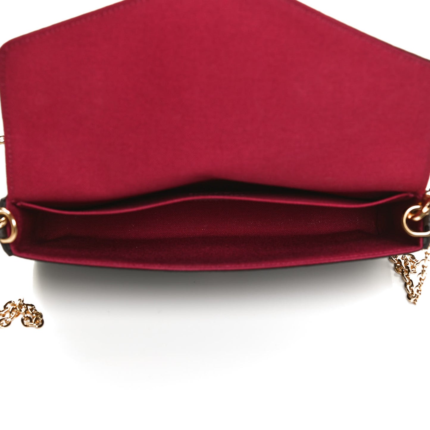 Monogram Pochette Felicie Chain Wallet Fuchsia