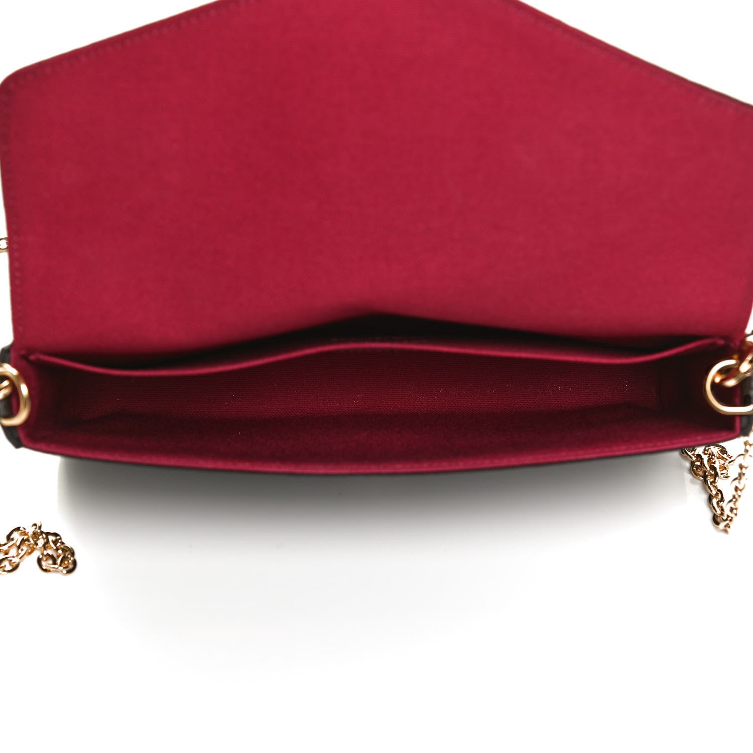 Louis Vuitton Monogram Pochette Felicie Chain Wallet Fuchsia 5 of 12