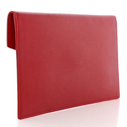 Saint Laurent Grain De Poudre Uptown Pouch Red 3 of 7