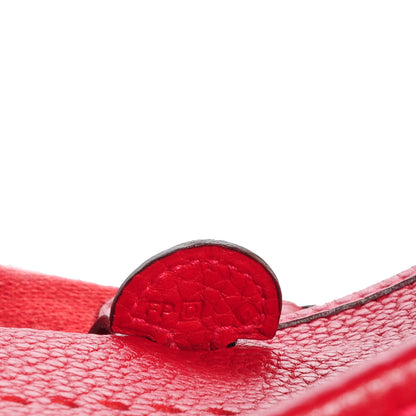 Hermes Taurillon Clemence Amazone Evelyne TPM Rouge Casaque Crevette 7 of 15