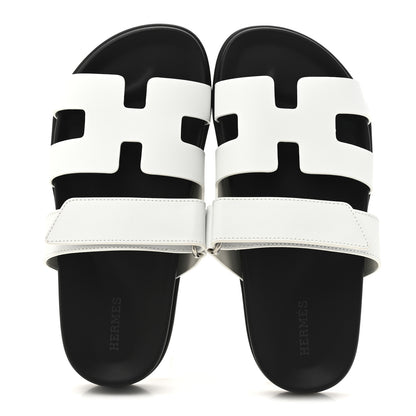 Hermes Calfskin Womens Chypre Sandals 36 White 2 of 10