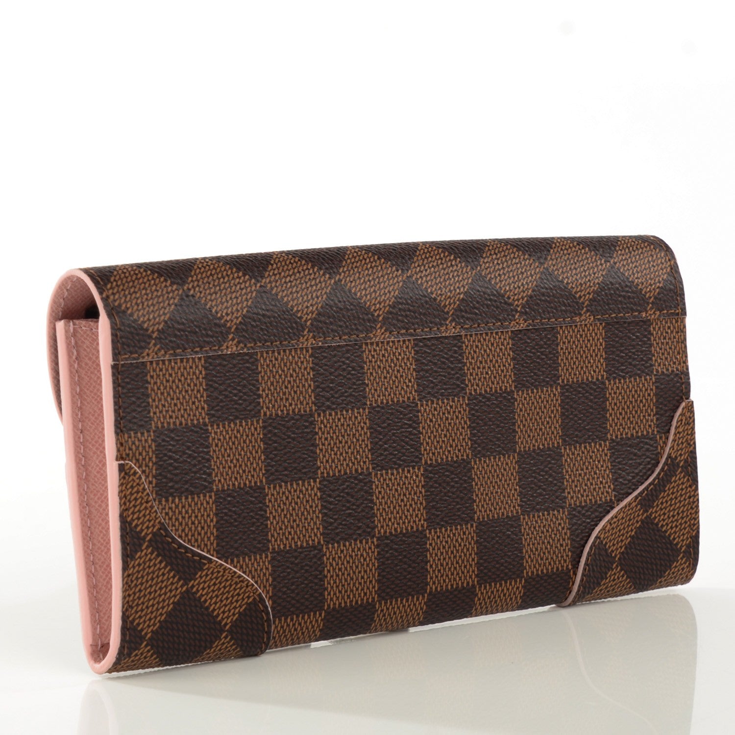 Louis Vuitton Damier Ebene Caissa Wallet Rose Ballerine 3 of 7