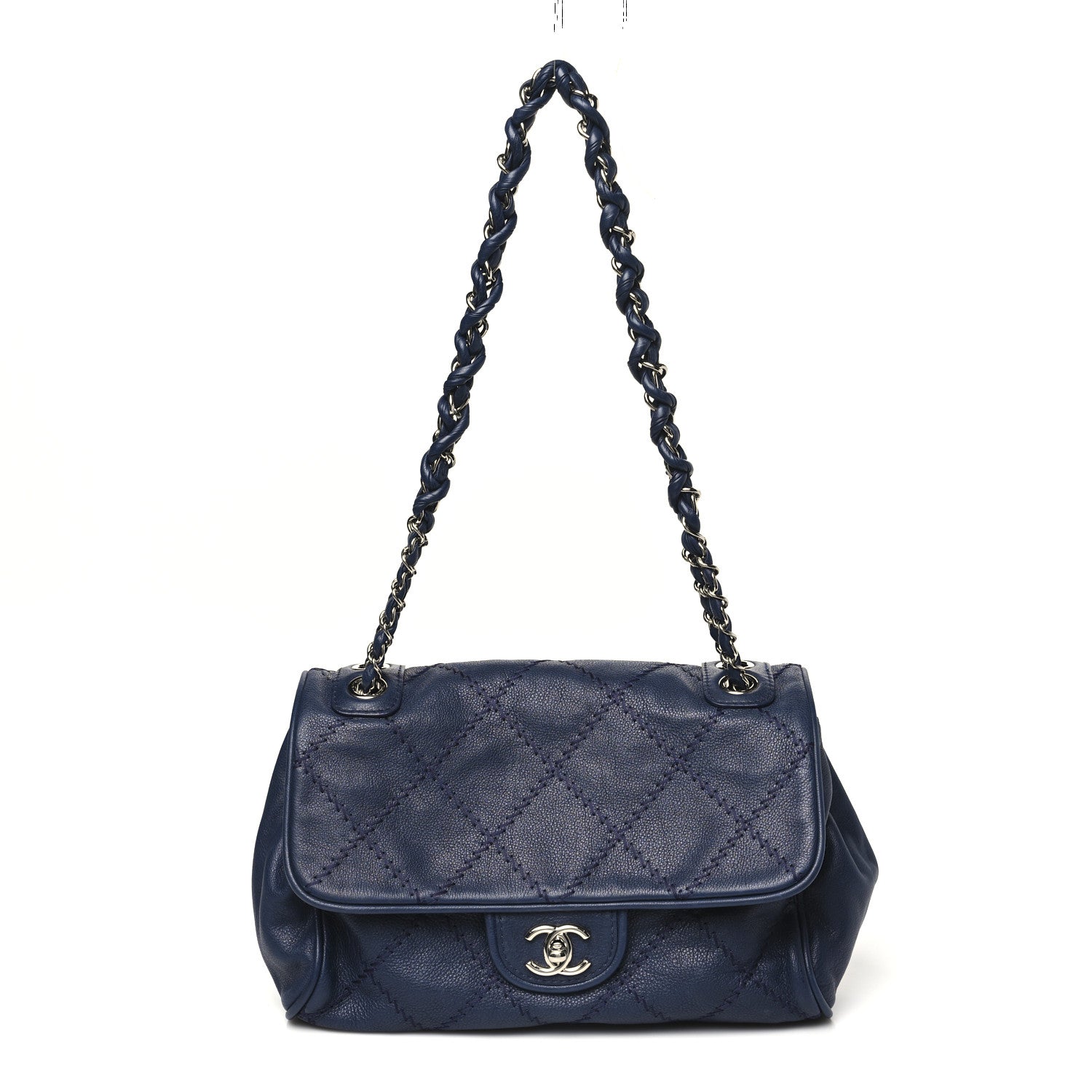 Chanel Calfskin Ultimate Stitch Flap Navy 1 of 10