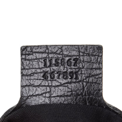Gucci Monogram Medium Horsebit Chain Hobo Black 6 of 12