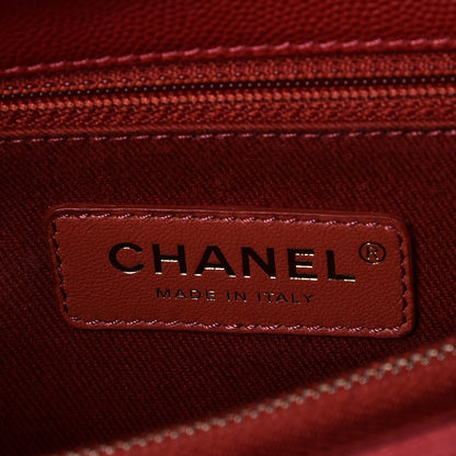 Chanel Caviar Quilted Small Coco Handle Flap Red 6 of 7