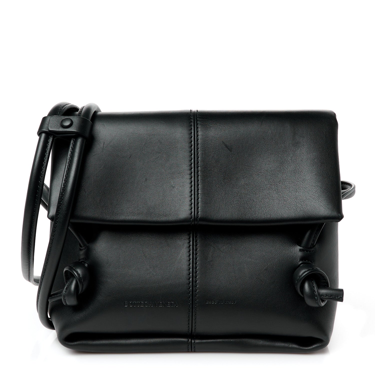 Bottega Veneta Calfskin Small Falcon Shoulder Bag Black 1 of 11