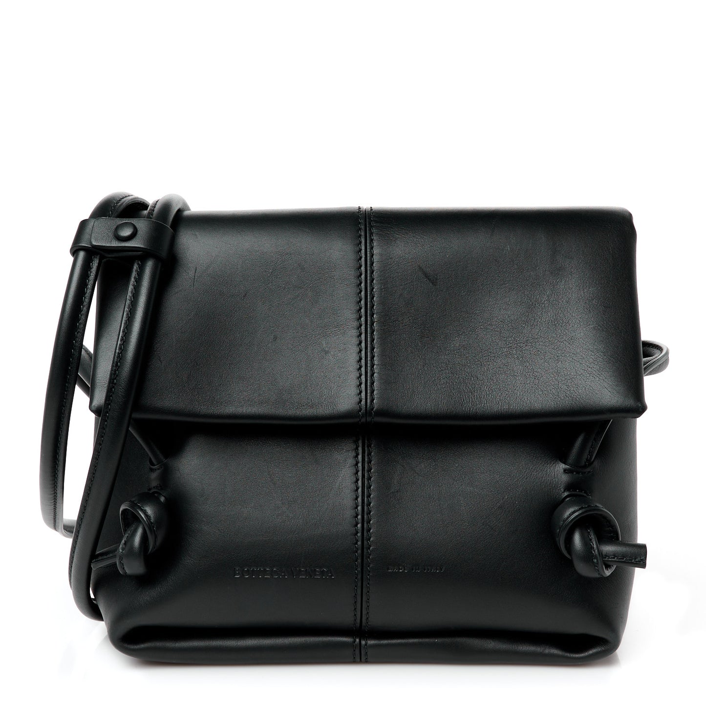 Calfskin Small Falcon Shoulder Bag Black