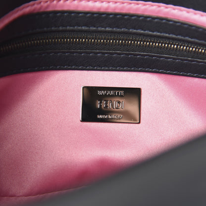 Fendi Calfskin Waves Baguette Blue Notte Pink 9 of 11