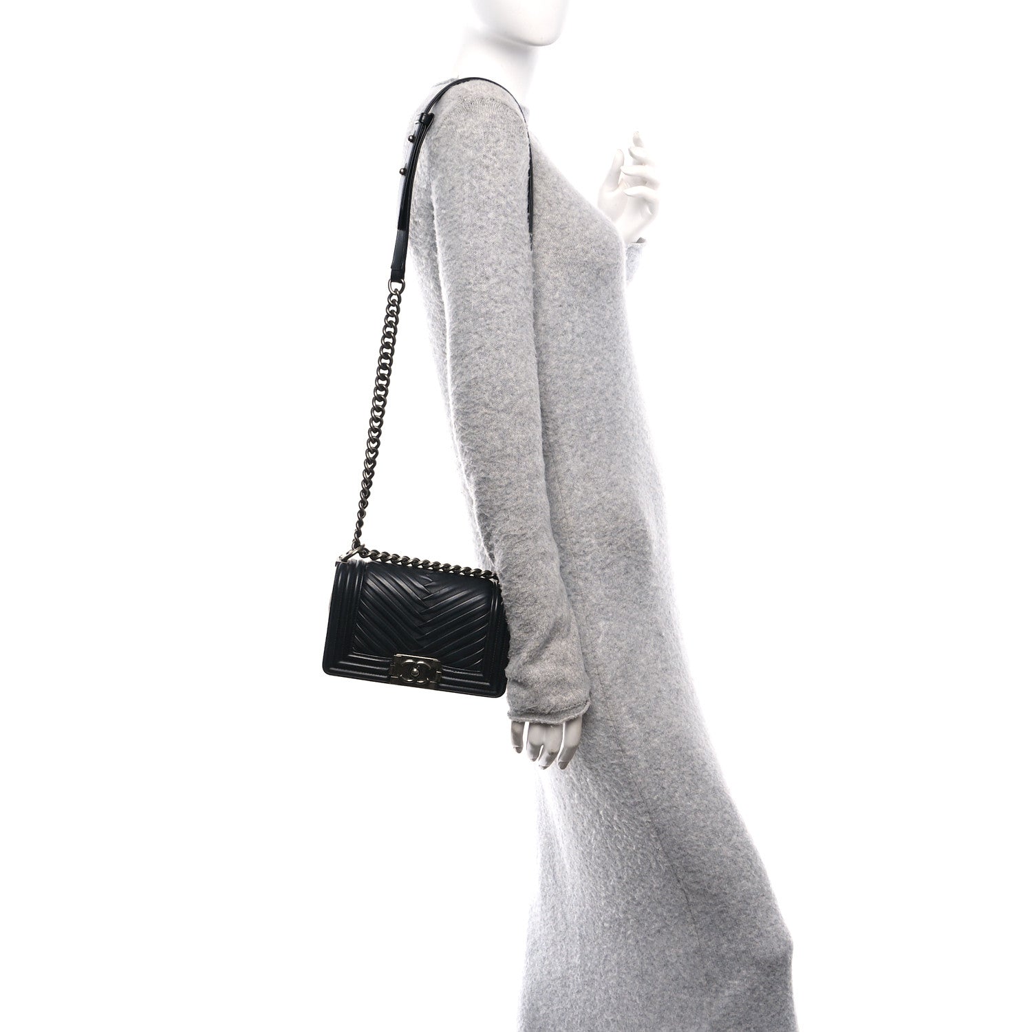 Chanel Lambskin Pleated Small Boy Flap Black 2 of 10