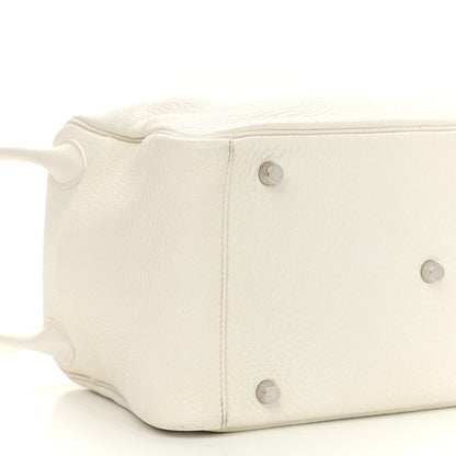 Hermes Taurillon Clemence Lindy 30 White 9 of 12