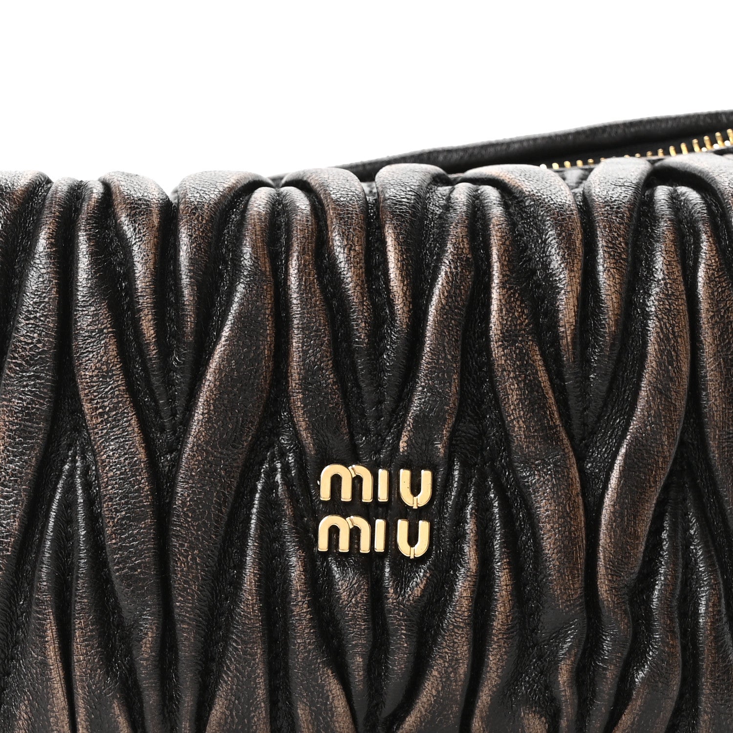 Miu Miu Nappa Matelasse Pouch Sabbia Caffe 7 of 9