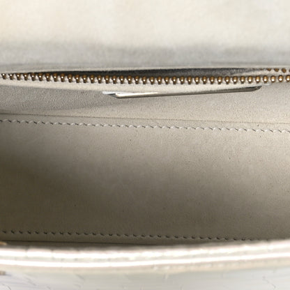 Christian Dior Metallic Alligator Mini Lady Dior White 5 of 11